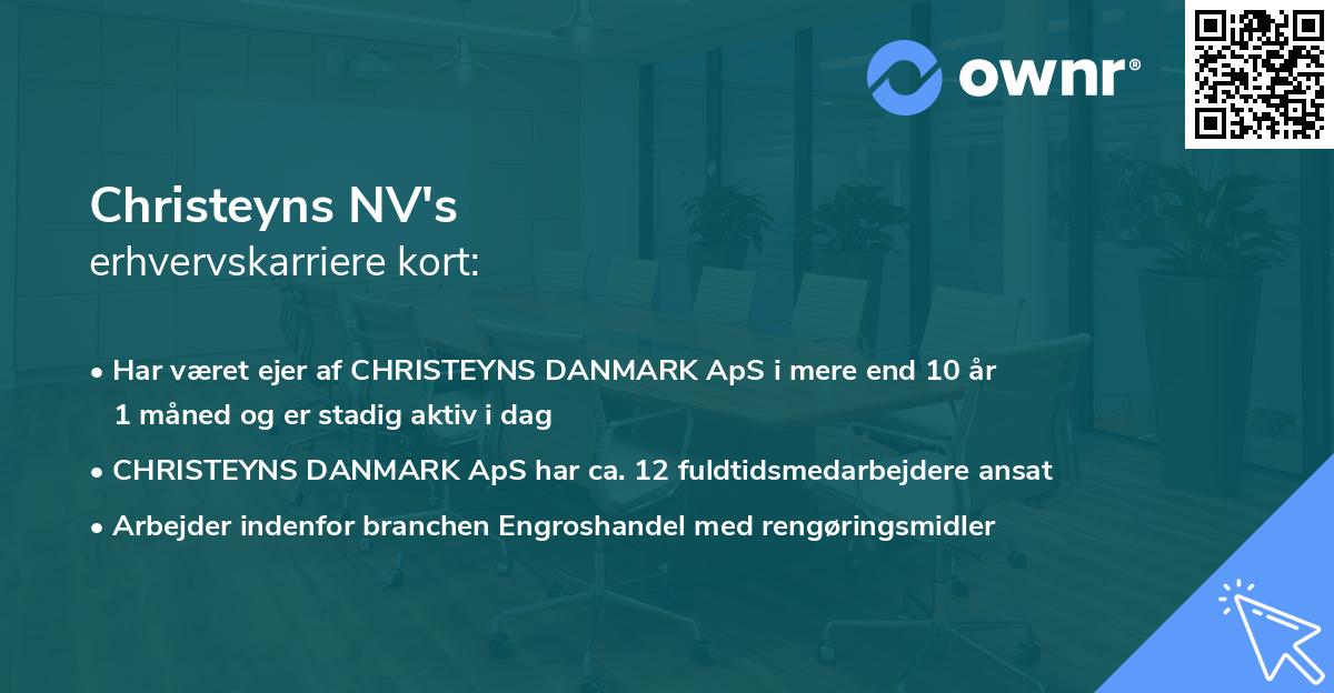 Christeyns NV's erhvervskarriere kort