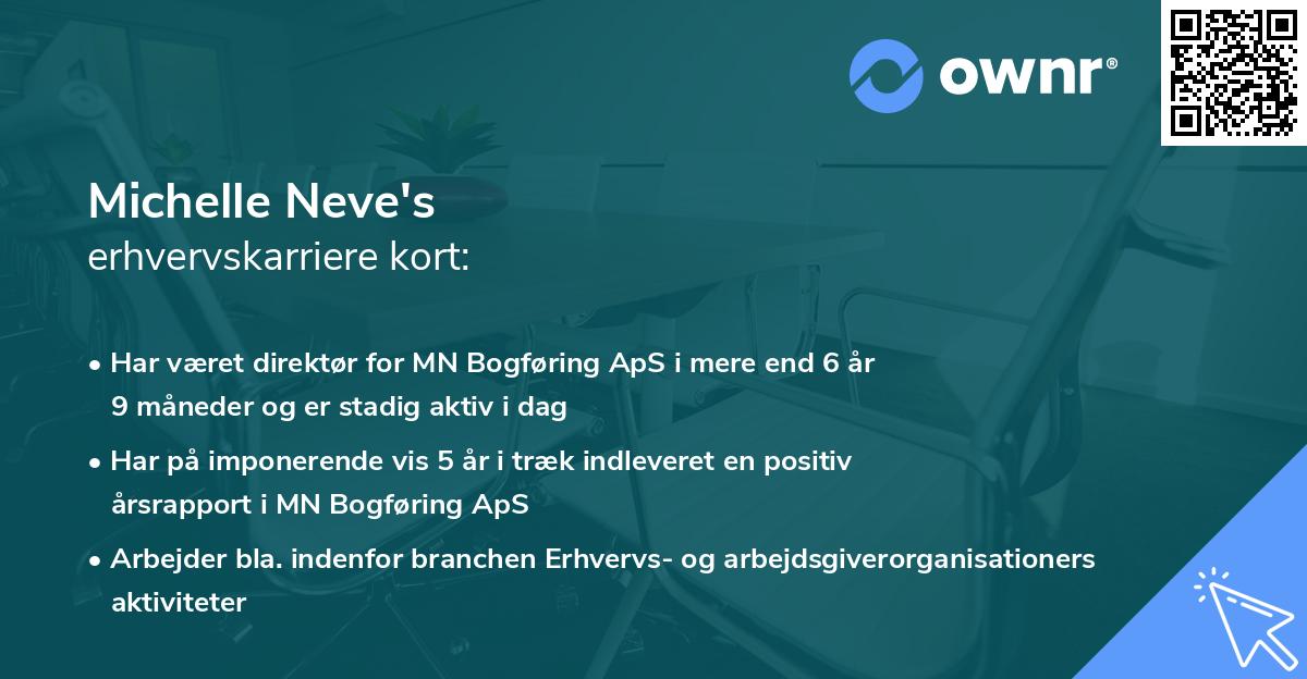 Michelle Neve's erhvervskarriere kort