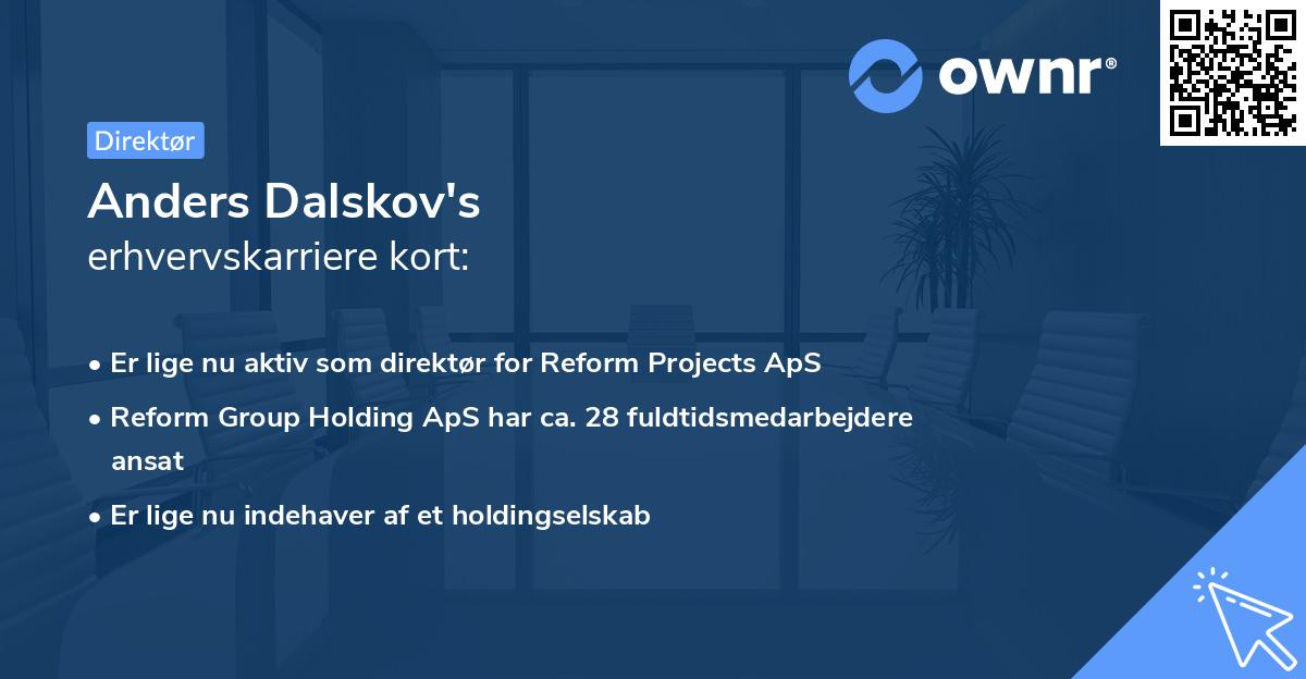 Anders Dalskov's erhvervskarriere kort