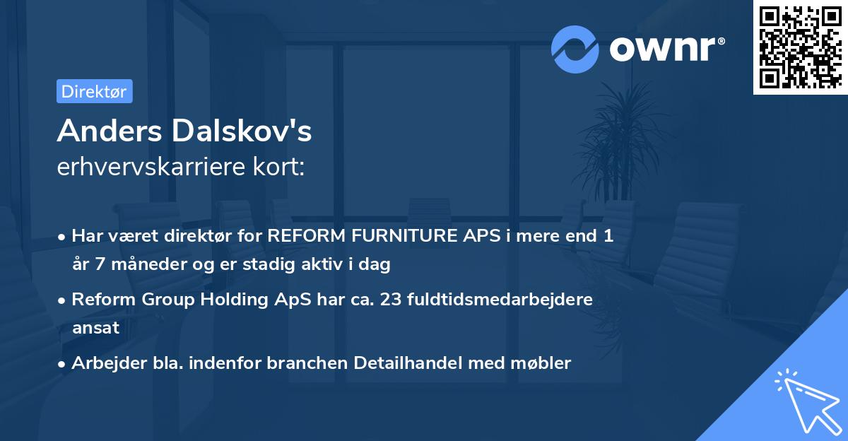 Anders Dalskov's erhvervskarriere kort