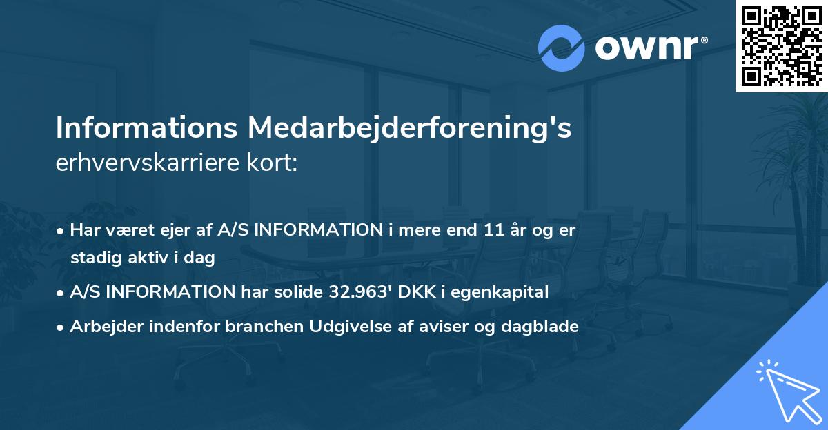 Informations Medarbejderforening's erhvervskarriere kort