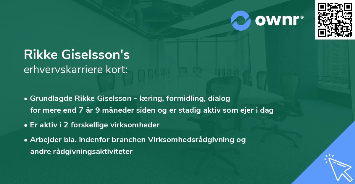 Rikke Giselsson's erhvervskarriere kort