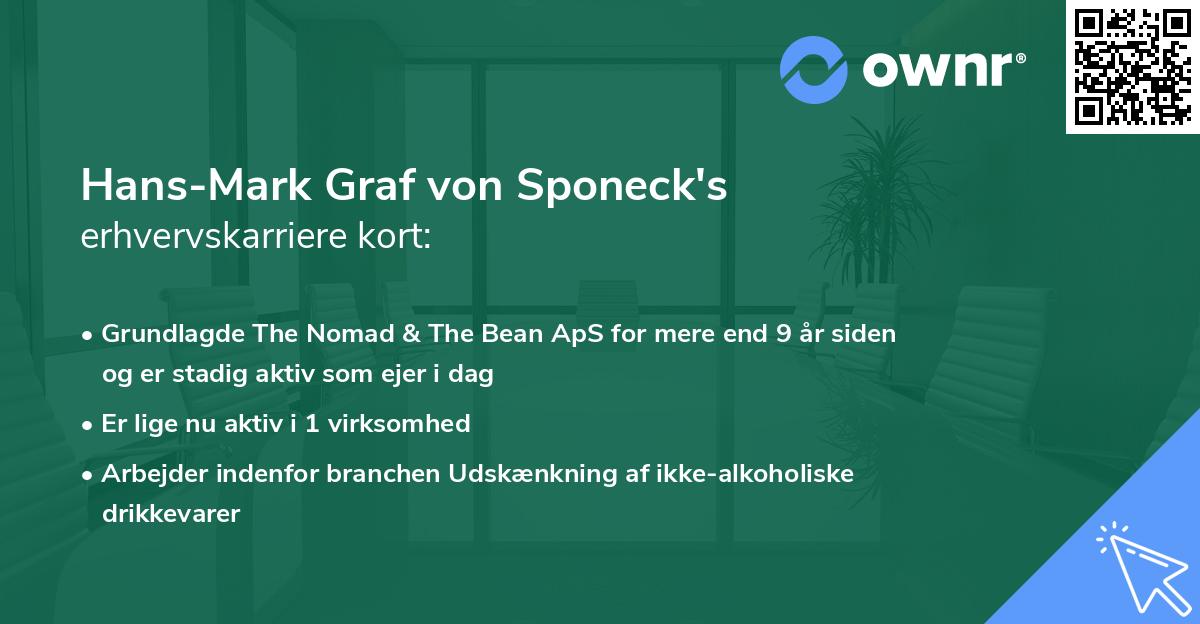 Hans-Mark Graf von Sponeck's erhvervskarriere kort