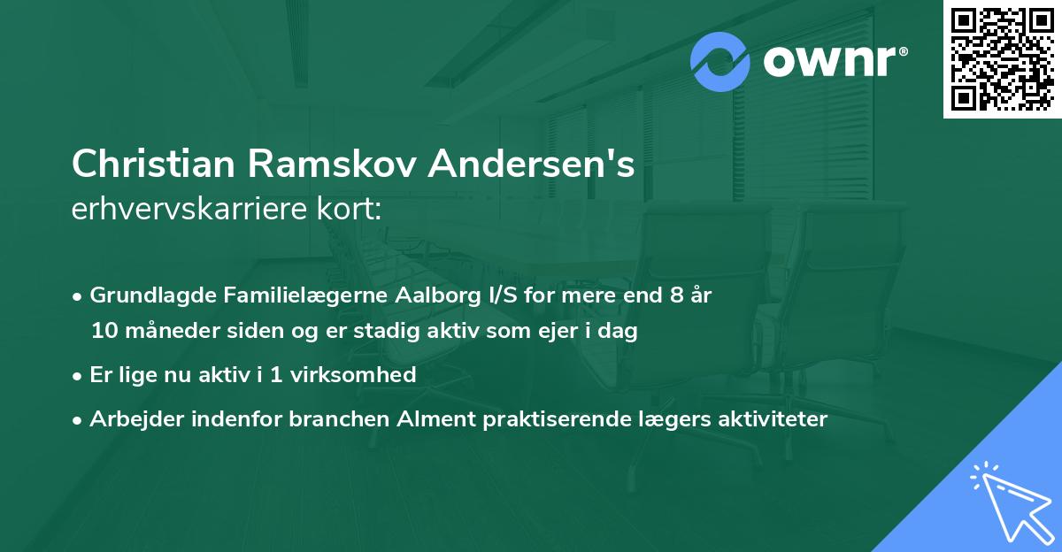 Christian Ramskov Andersen's erhvervskarriere kort