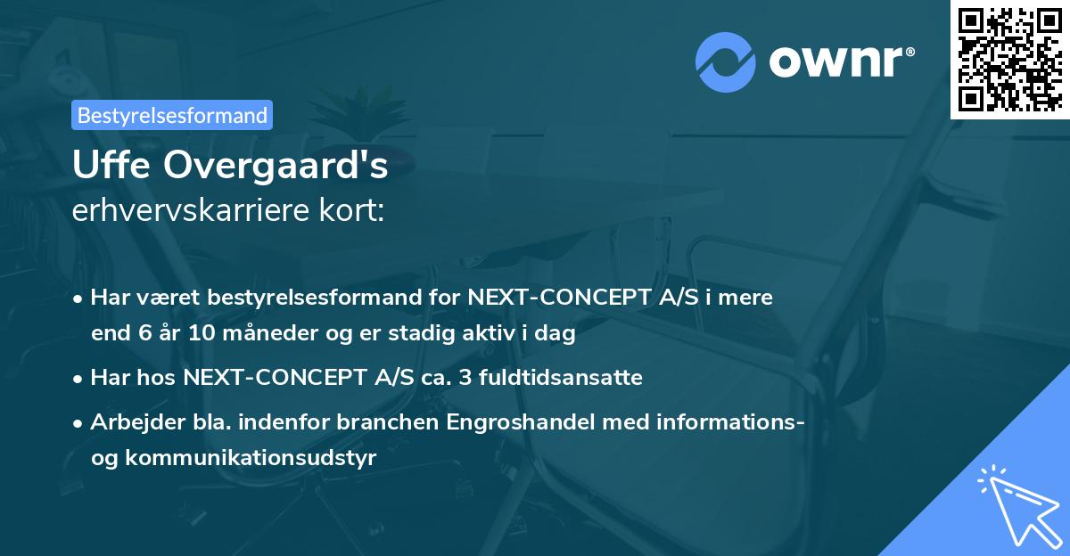 Uffe Overgaard's erhvervskarriere kort