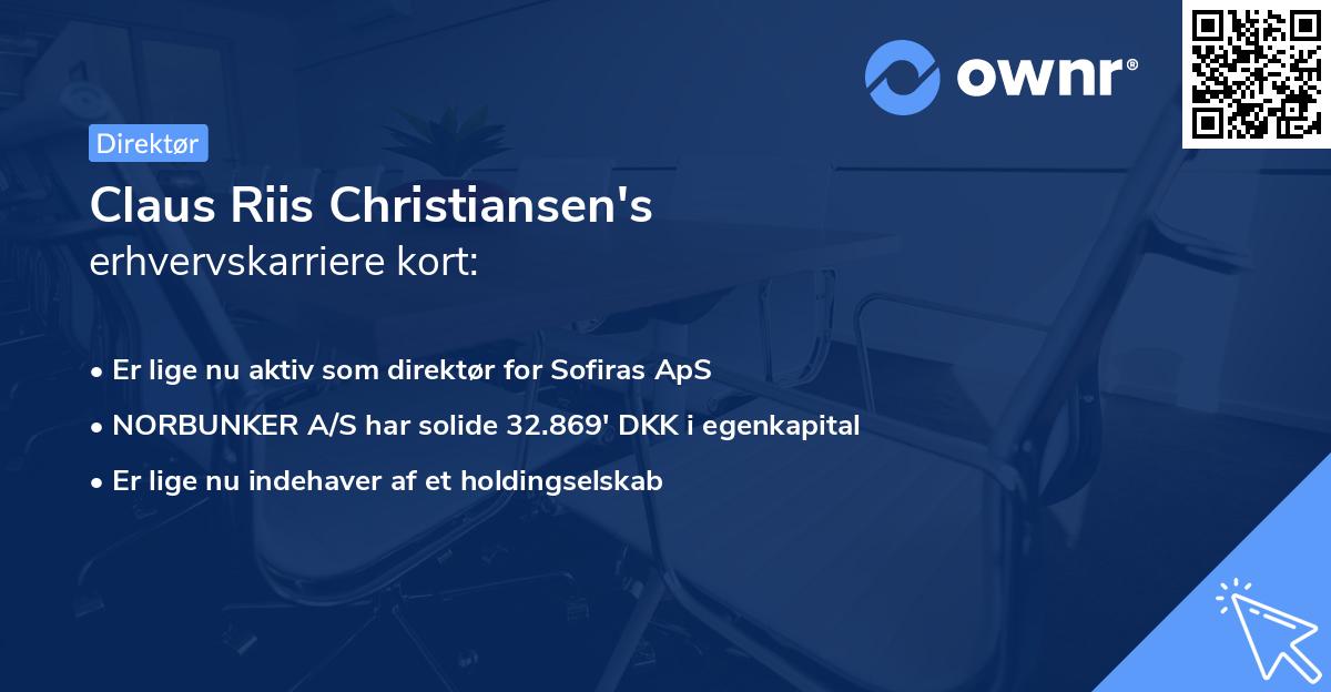 Claus Riis Christiansen's erhvervskarriere kort