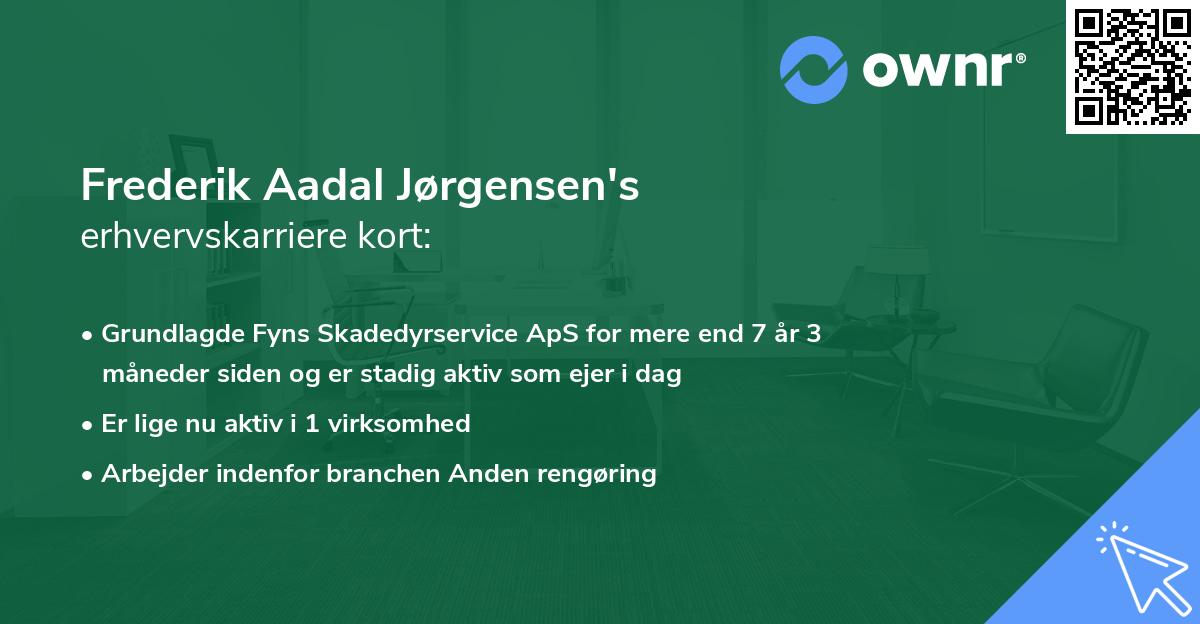 Frederik Aadal Jørgensen's erhvervskarriere kort