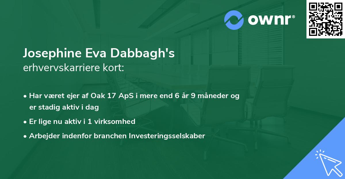 Josephine Eva Dabbagh's erhvervskarriere kort