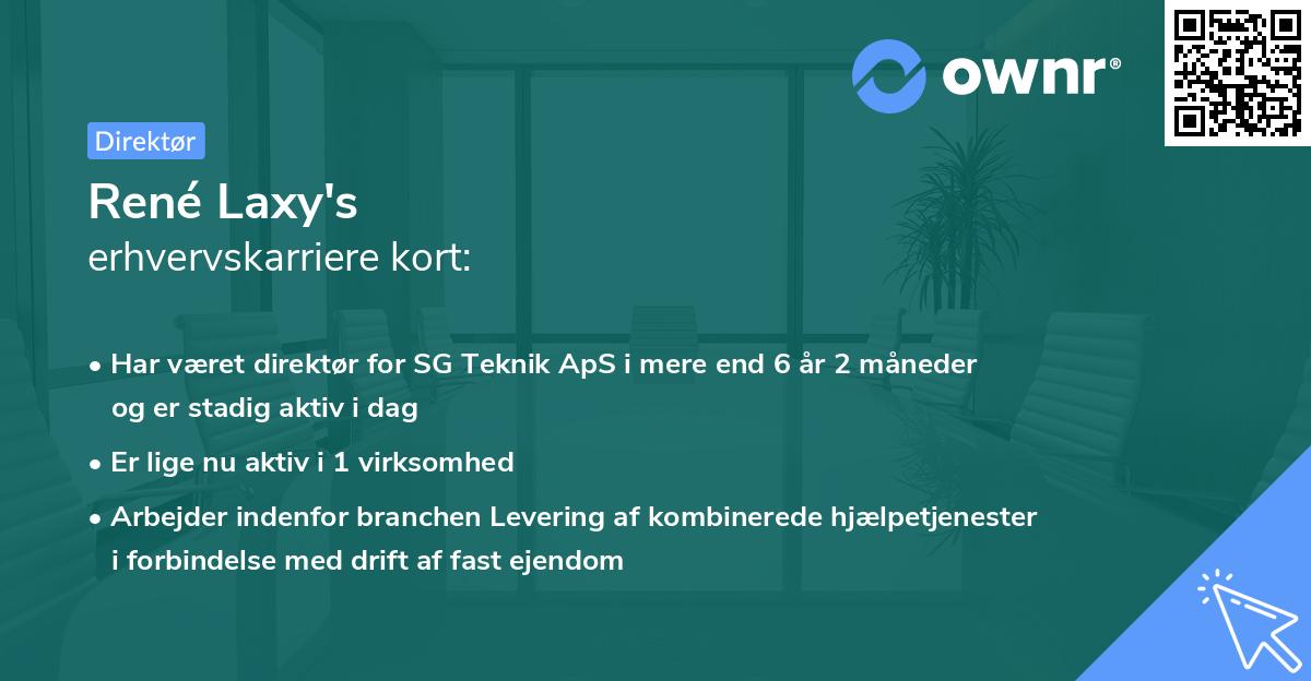 René Laxy's erhvervskarriere kort