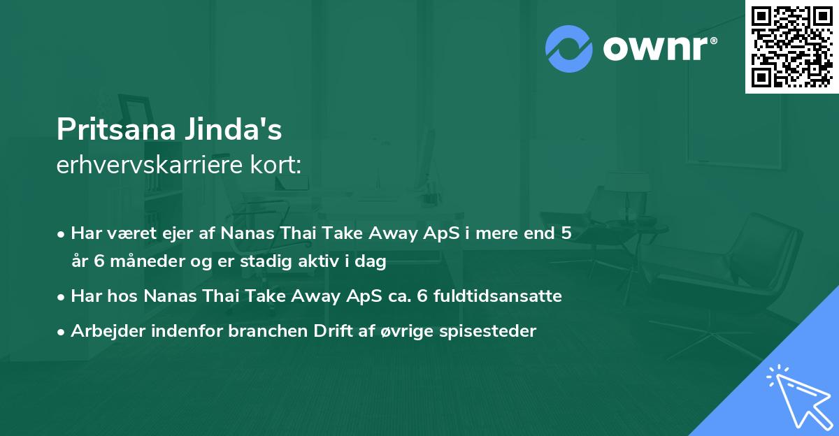 Pritsana Jinda's erhvervskarriere kort