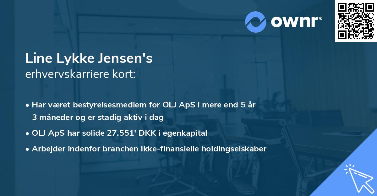 Line Lykke Jensen's erhvervskarriere kort