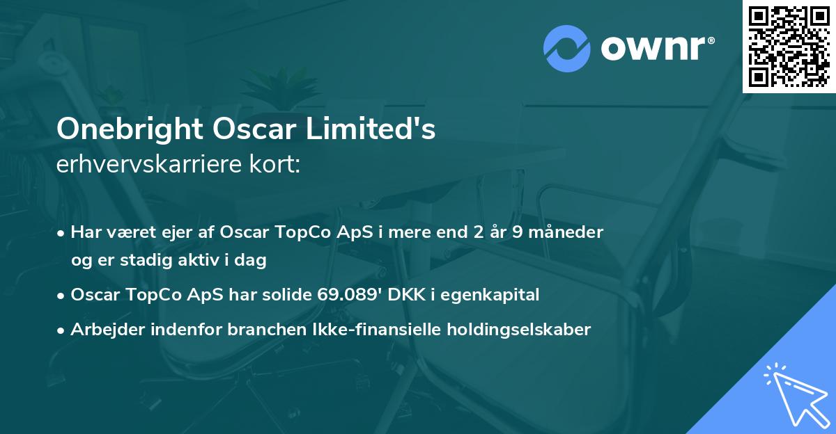 Onebright Oscar Limited's erhvervskarriere kort