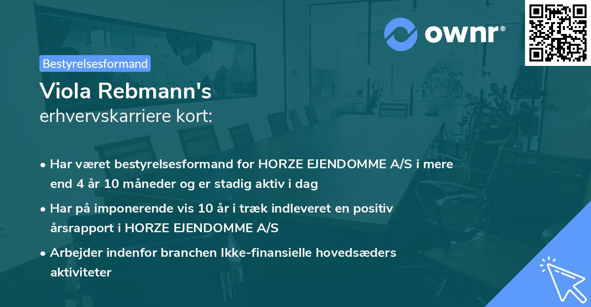 Viola Rebmann's erhvervskarriere kort