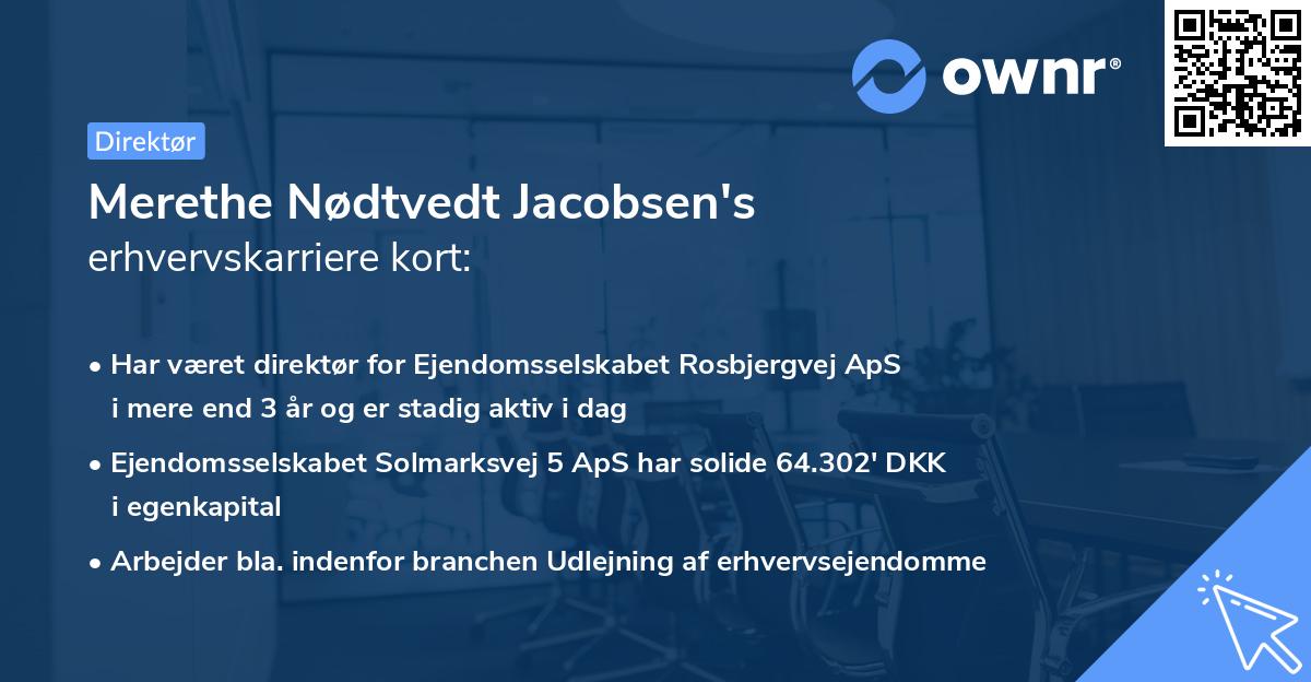 Merethe Nødtvedt Jacobsen's erhvervskarriere kort