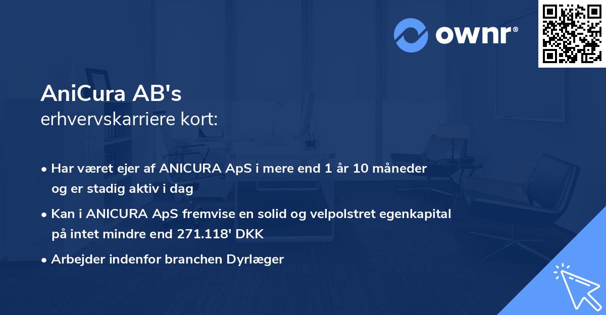 AniCura AB's erhvervskarriere kort
