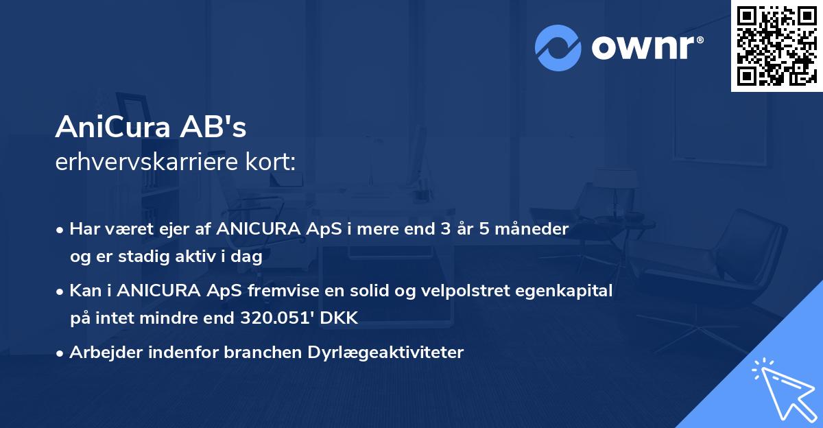 AniCura AB's erhvervskarriere kort