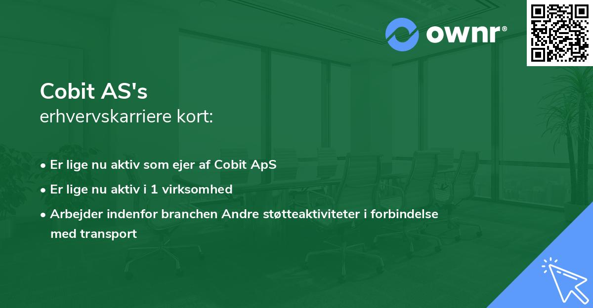 Cobit AS's erhvervskarriere kort