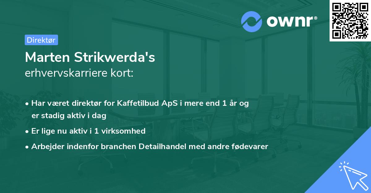 Marten Strikwerda's erhvervskarriere kort