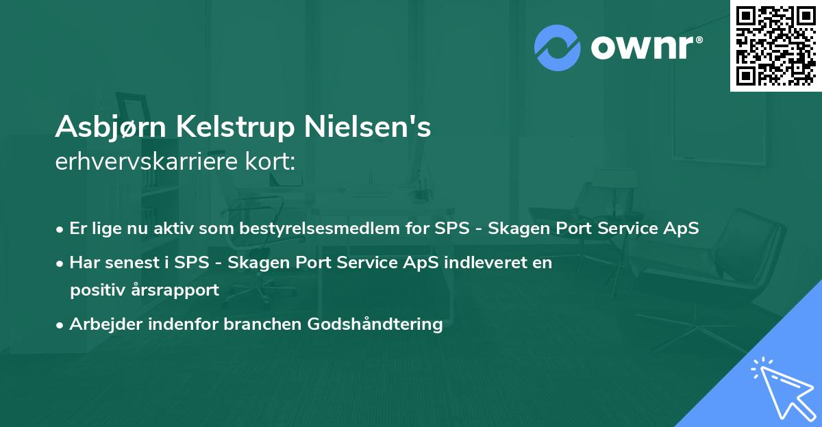 Asbjørn Kelstrup Nielsen's erhvervskarriere kort