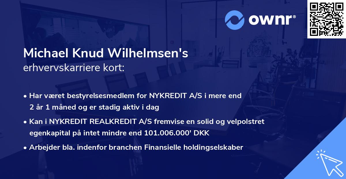Michael Knud Wilhelmsen's erhvervskarriere kort