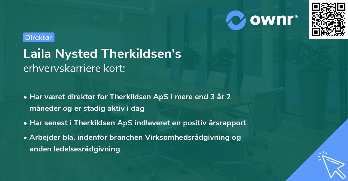 Laila Nysted Therkildsen's erhvervskarriere kort
