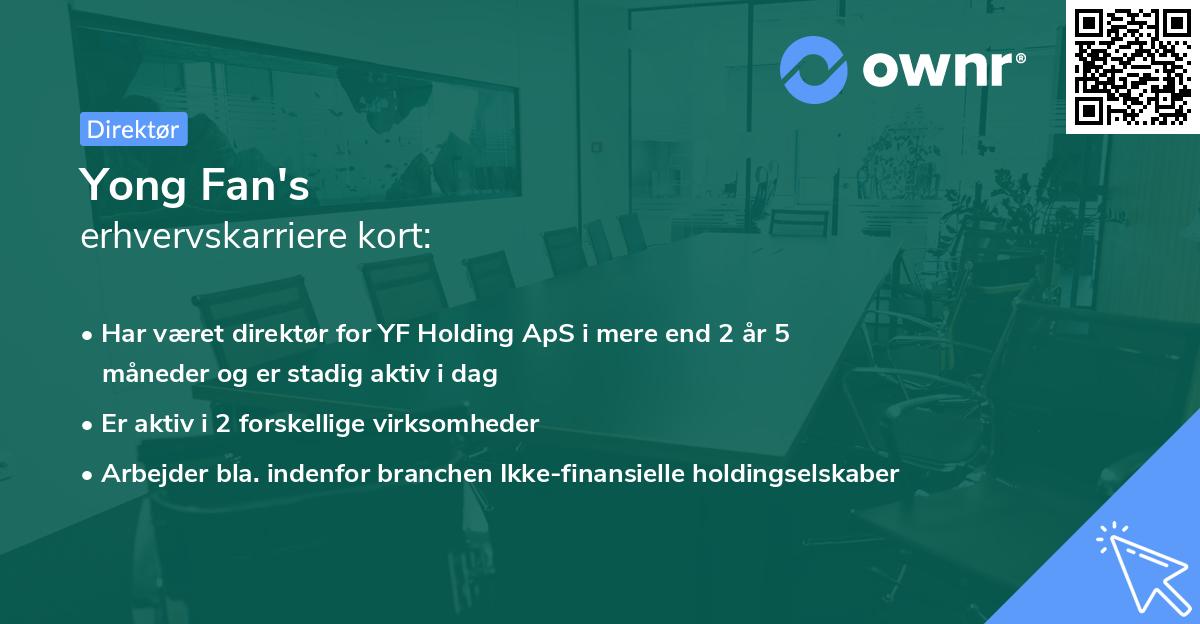 Yong Fan's erhvervskarriere kort