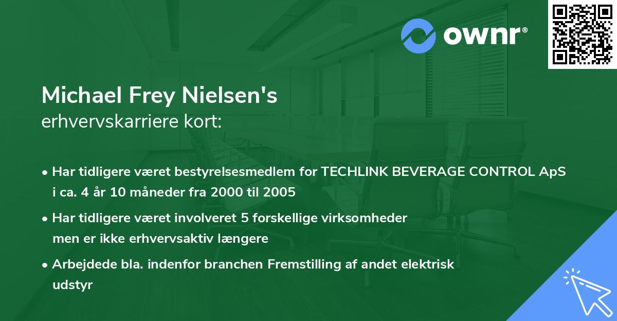 Michael Frey Nielsen's erhvervskarriere kort