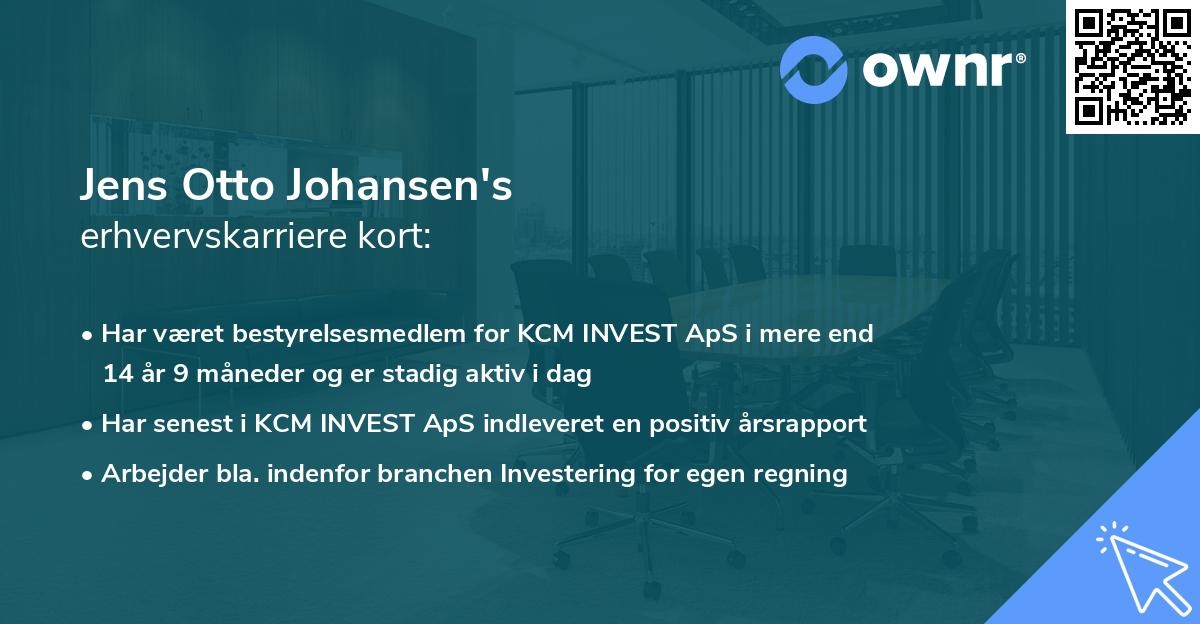 Jens Otto Johansen's erhvervskarriere kort