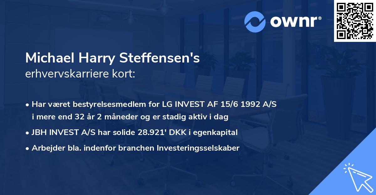 Michael Harry Steffensen's erhvervskarriere kort