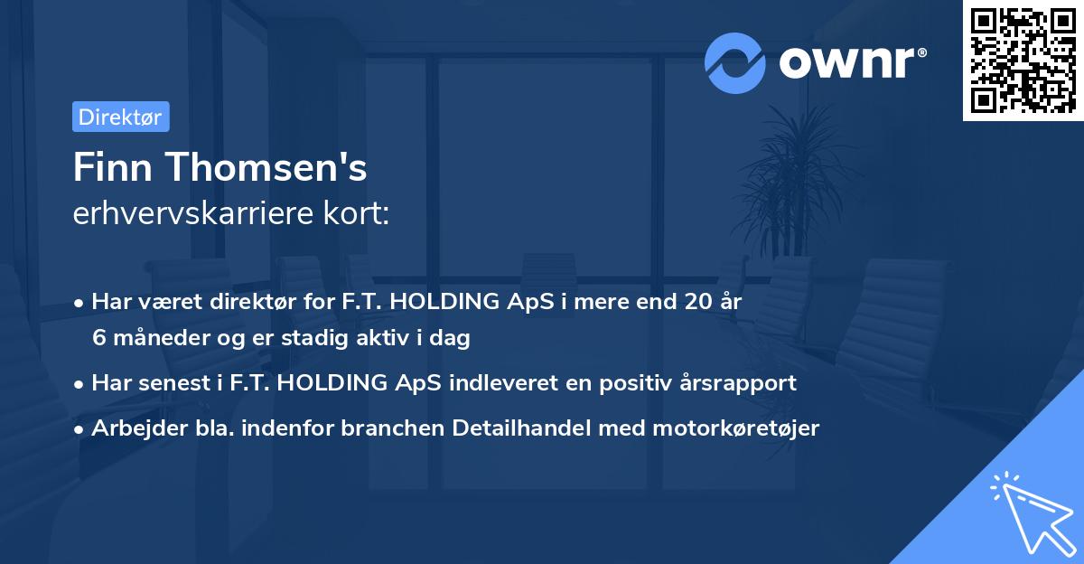 Finn Thomsen's erhvervskarriere kort