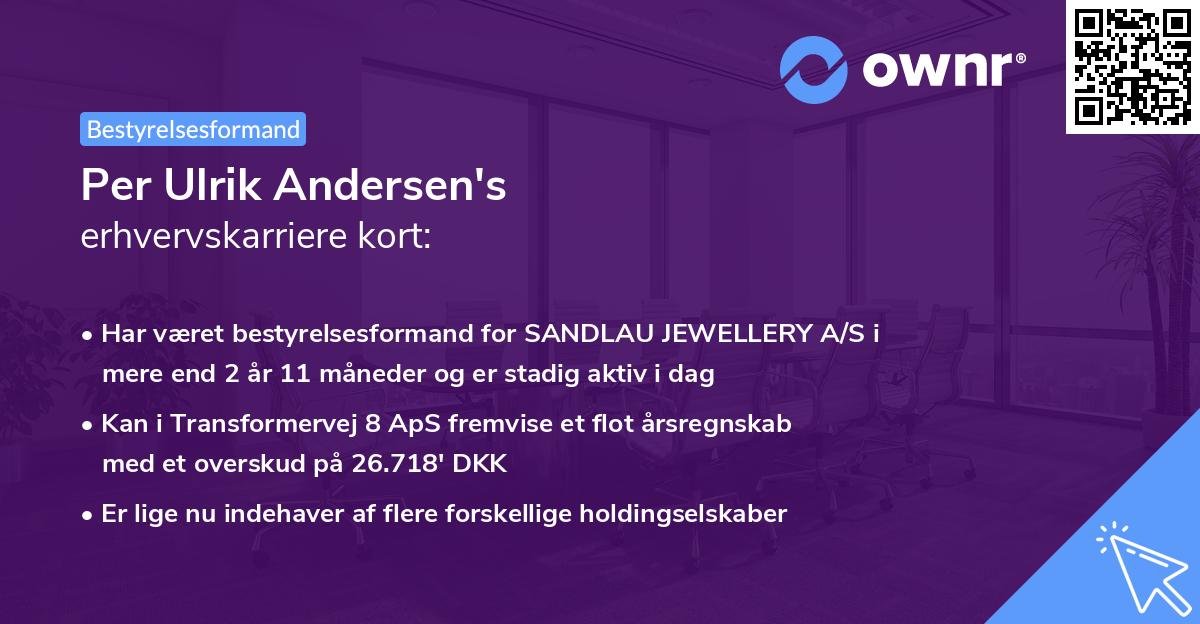 Per Ulrik Andersen's erhvervskarriere kort