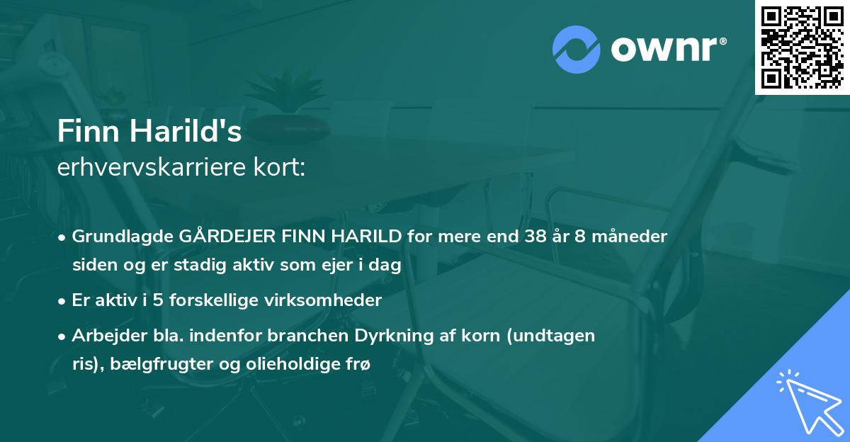 Finn Harild's erhvervskarriere kort