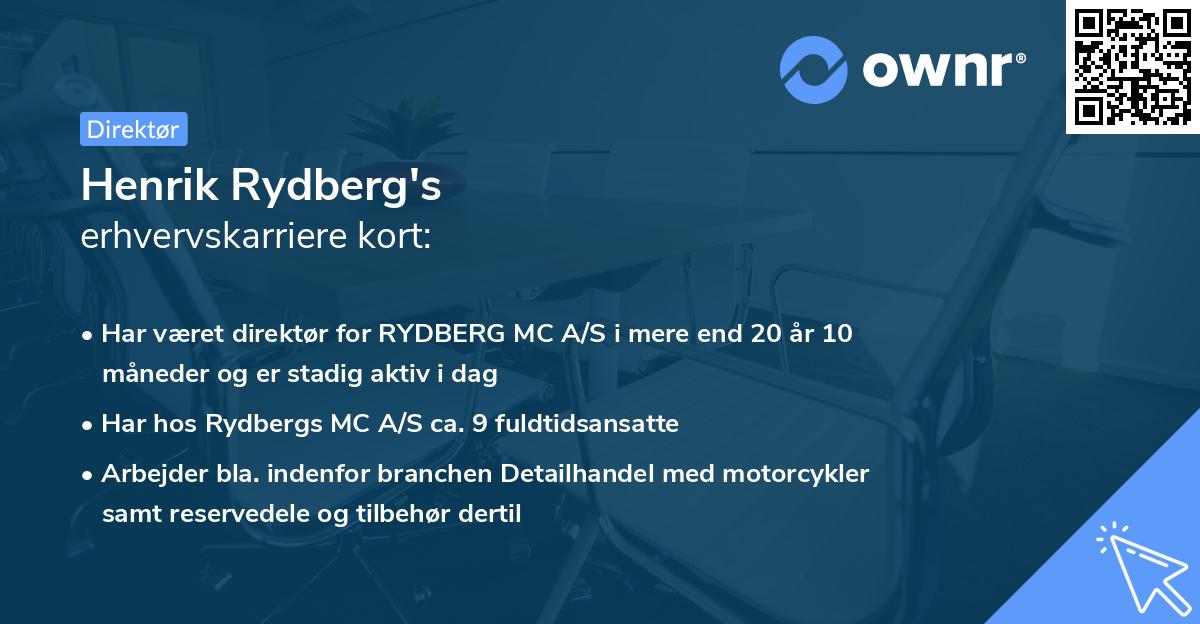 Henrik Rydberg's erhvervskarriere kort
