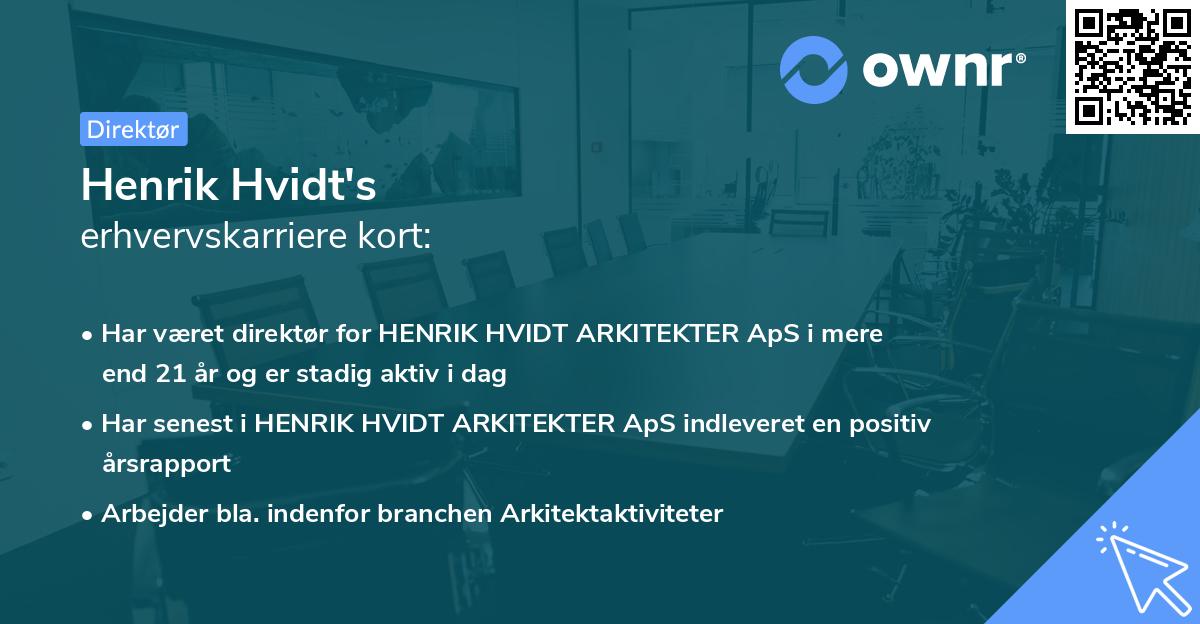 Henrik Hvidt's erhvervskarriere kort