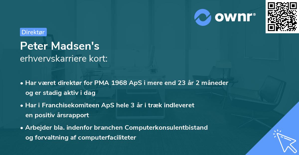 Peter Madsen's erhvervskarriere kort