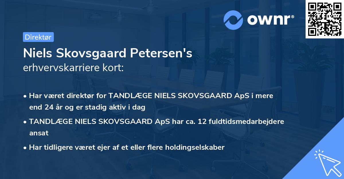 Niels Skovsgaard Petersen's erhvervskarriere kort