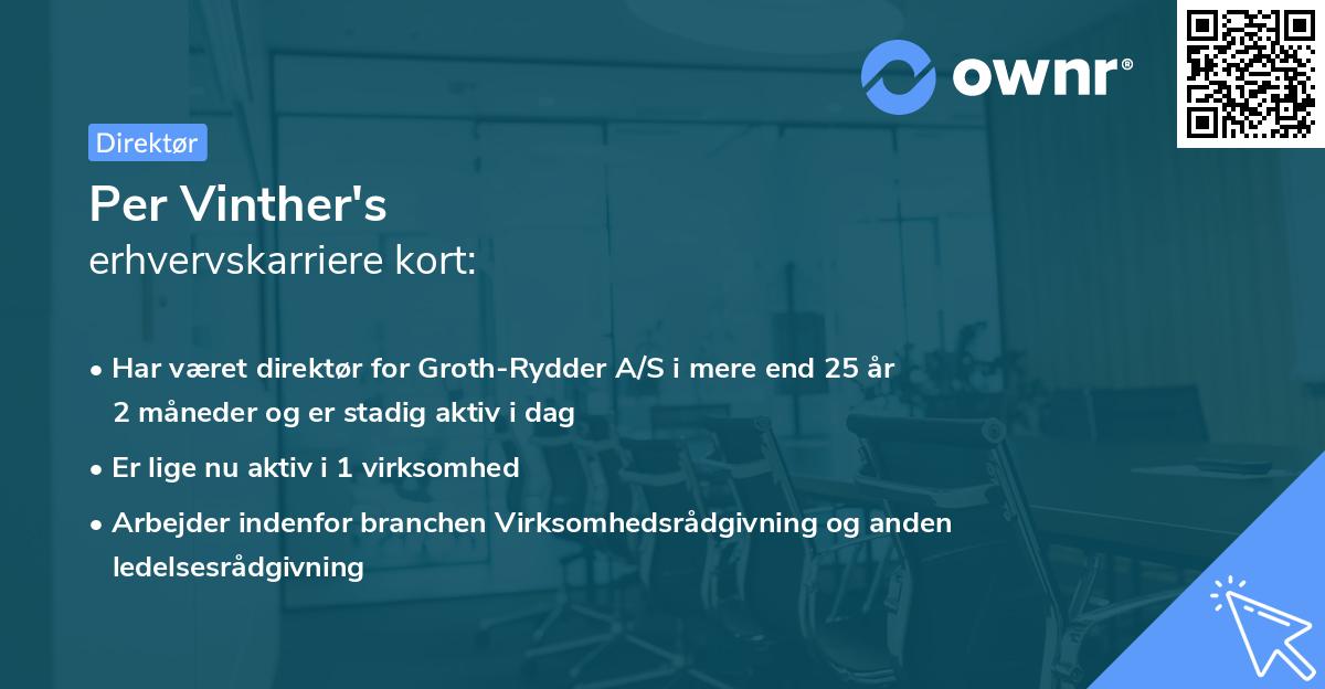 Per Vinther's erhvervskarriere kort