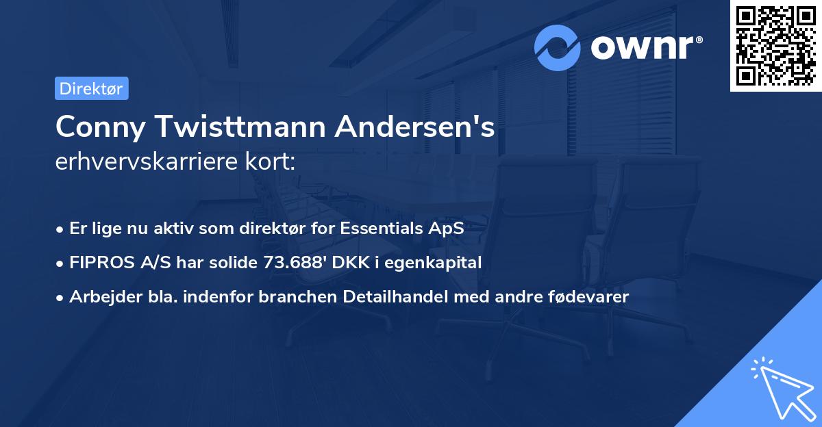 Conny Twisttmann Andersen's erhvervskarriere kort