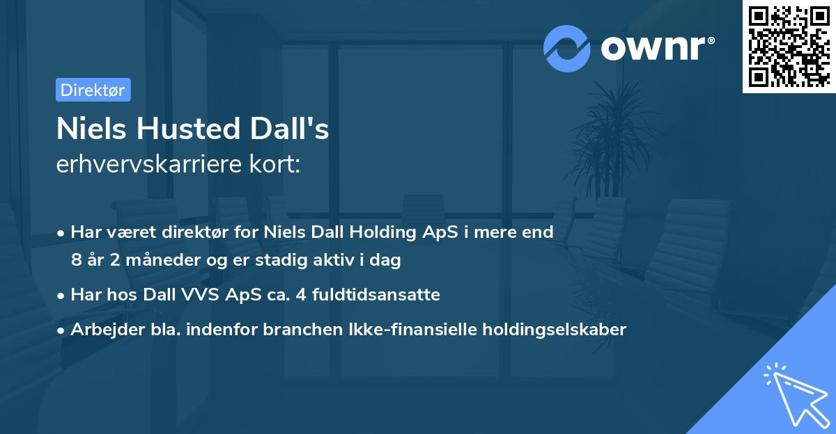 Niels Husted Dall's erhvervskarriere kort