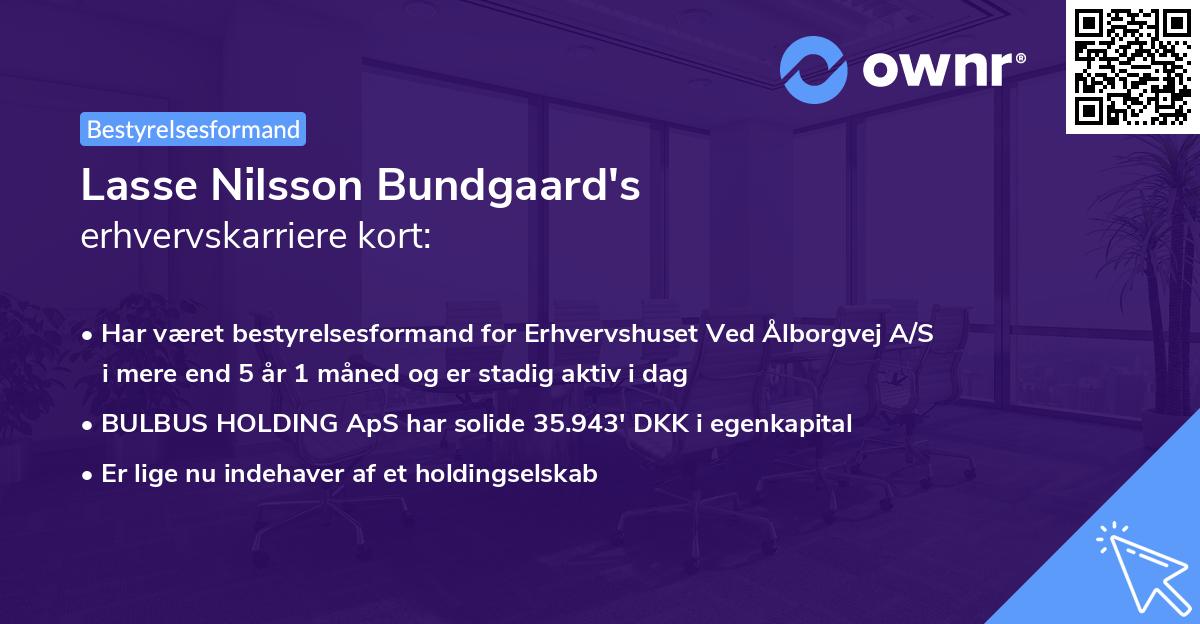 Lasse Nilsson Bundgaard's erhvervskarriere kort