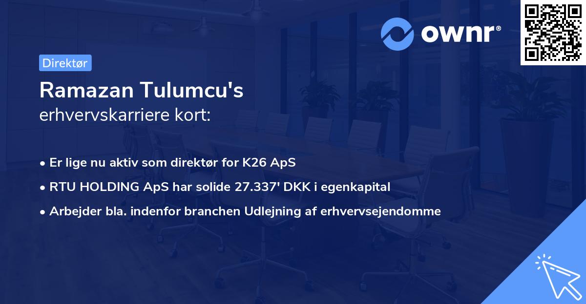 Ramazan Tulumcu's erhvervskarriere kort