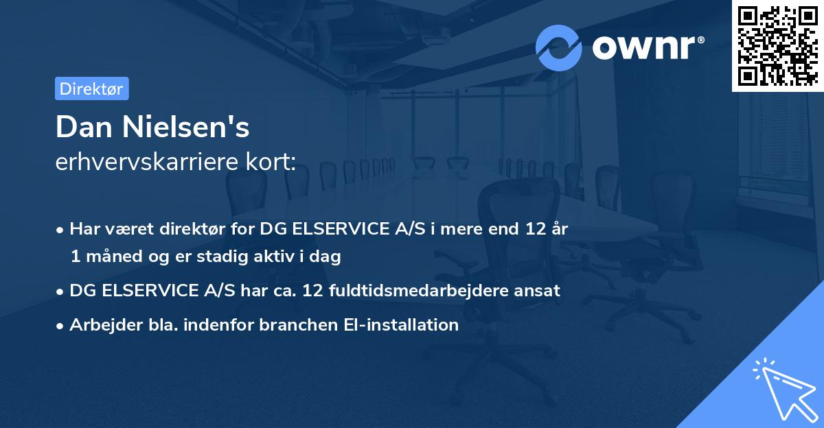 Dan Nielsen's erhvervskarriere kort