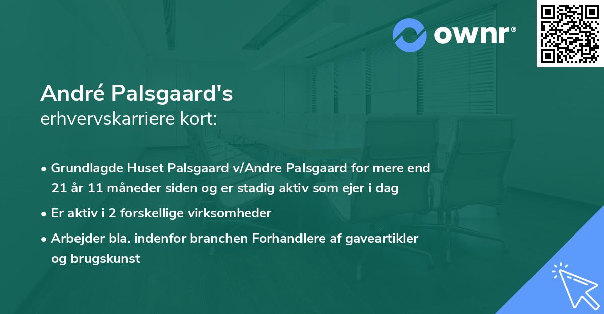 André Palsgaard's erhvervskarriere kort