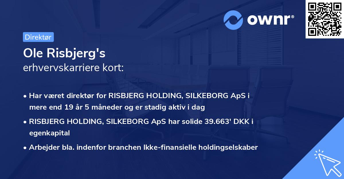 Ole Risbjerg's erhvervskarriere kort