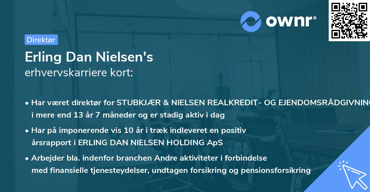Erling Dan Nielsen's erhvervskarriere kort
