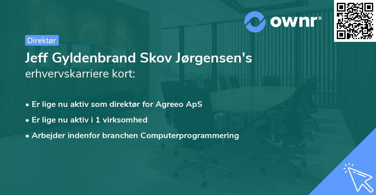 Jeff Gyldenbrand Skov Jørgensen's erhvervskarriere kort