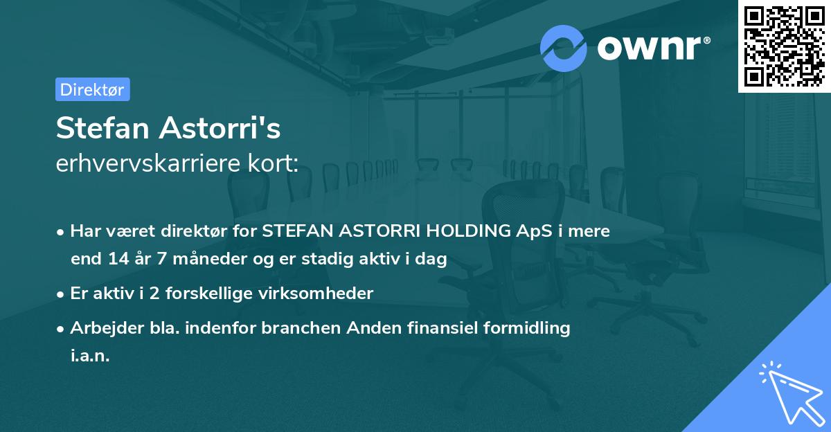 Stefan Astorri's erhvervskarriere kort