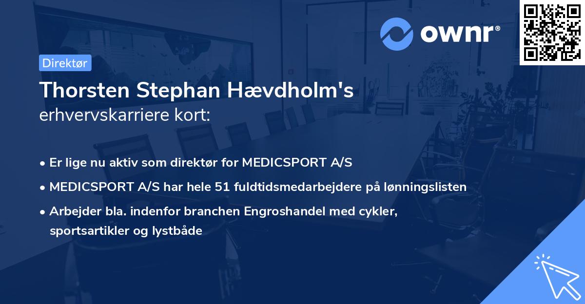 Thorsten Stephan Hævdholm's erhvervskarriere kort