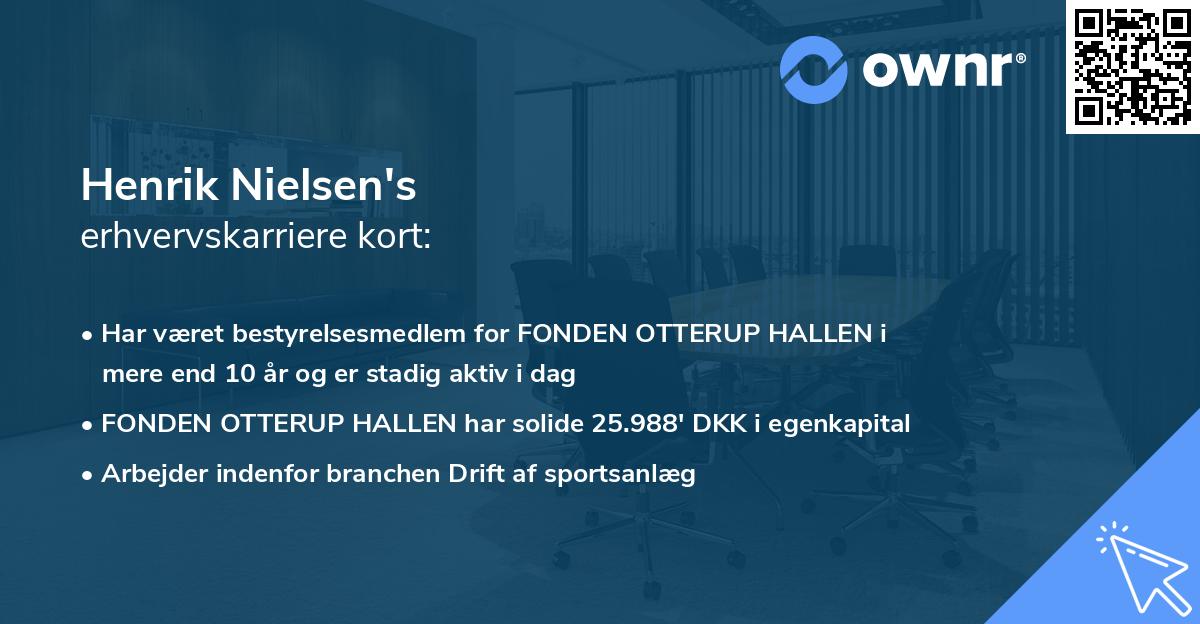 Henrik Nielsen's erhvervskarriere kort