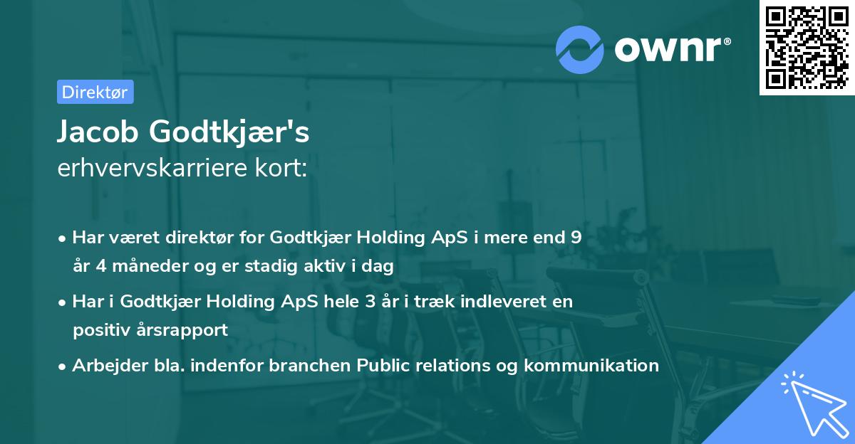 Jacob Godtkjær's erhvervskarriere kort